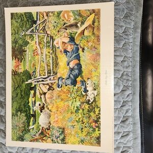 Vintage 14" X 18" LITTLE BOY BLUE Art Print by F. ROJANKOVSKY